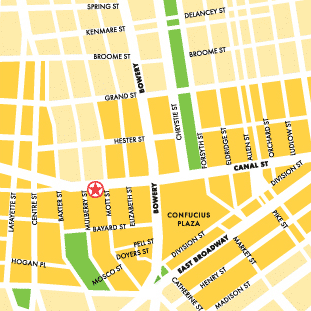 map to Kam Man Food Products, Inc., Chinatown, NYC