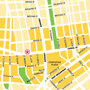 map to Golden Jade Jewelry, Chinatown, NYC