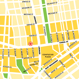 map to Cathay Jewelry, Chinatown, NYC