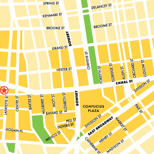 map to XO Cafe & Grill, Chinatown, NYC